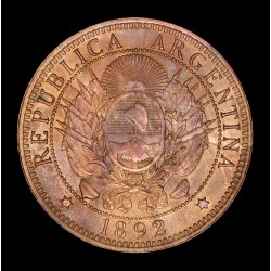 Argentina 2 Centavos 1892 Cobre UNC-