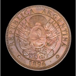 Argentina 2 Centavos 1896 Cobre EXC+