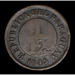 Paraguay 1/12 Real 1845 Tipo 8 Birmingham KM1.1 Cobre