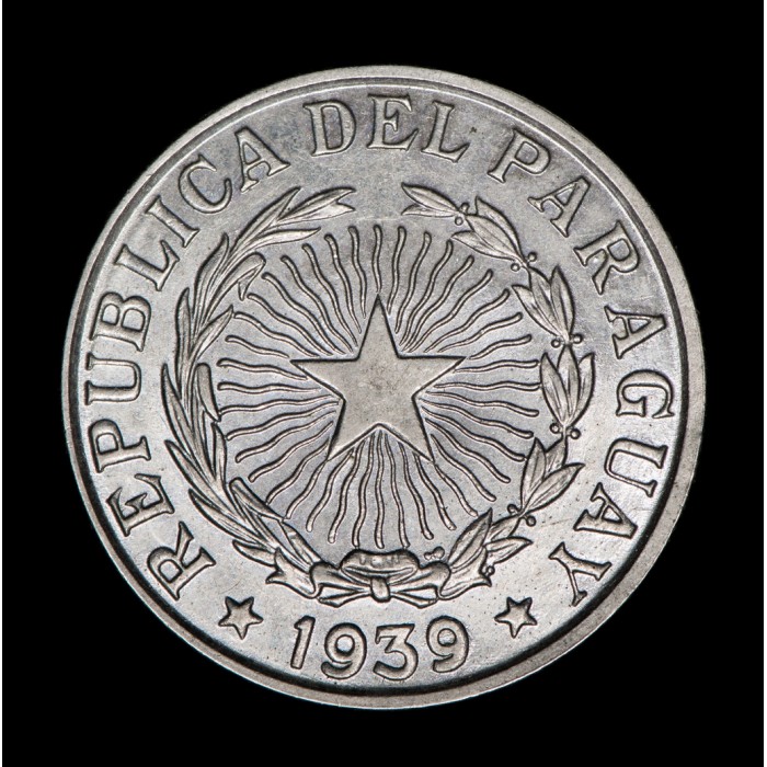 Paraguay 10 Pesos 1939 KM19 Cuproniquel EXC+