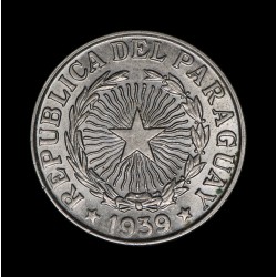 Paraguay 5 Pesos 1939 KM18 Cuproniquel EXC+