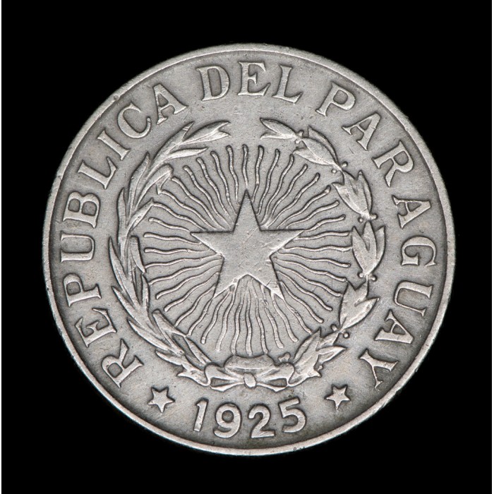 Paraguay 2 Pesos 1925 KM14 Cuproniquel EXC-