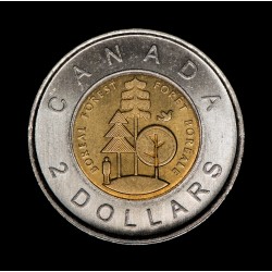 Canada 2 Dolares 2011 Bosque Boreal Bimetalica UNC