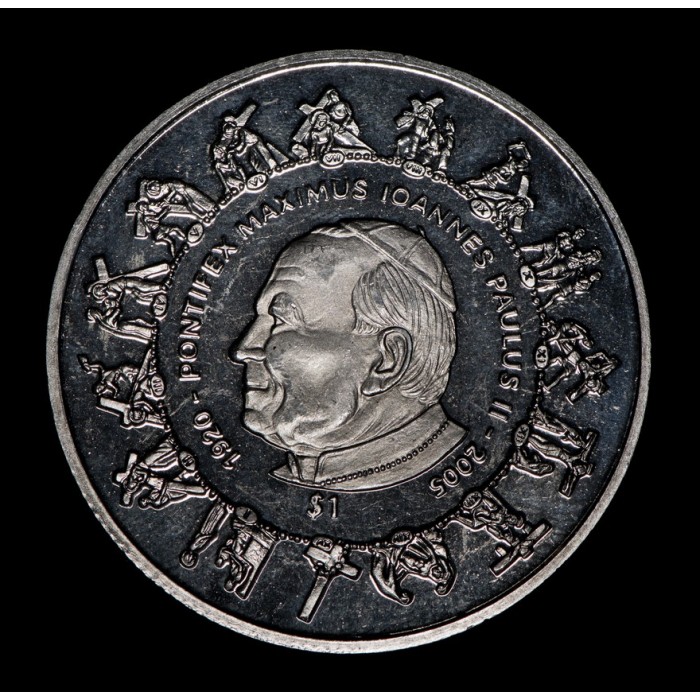 Sierra Leone 1 Dolar 2005 Papa Juan Pablo Segundo CuNi UNC