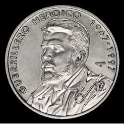 Cuba 1 Peso 1997 Ernesto Che Guevara 30 Aniversario de la Caida en Combate KM618 CuNi EXC+