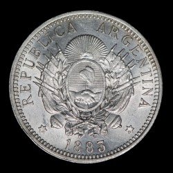 Argentina 50 Centavos 1883/3 Ag UNC-