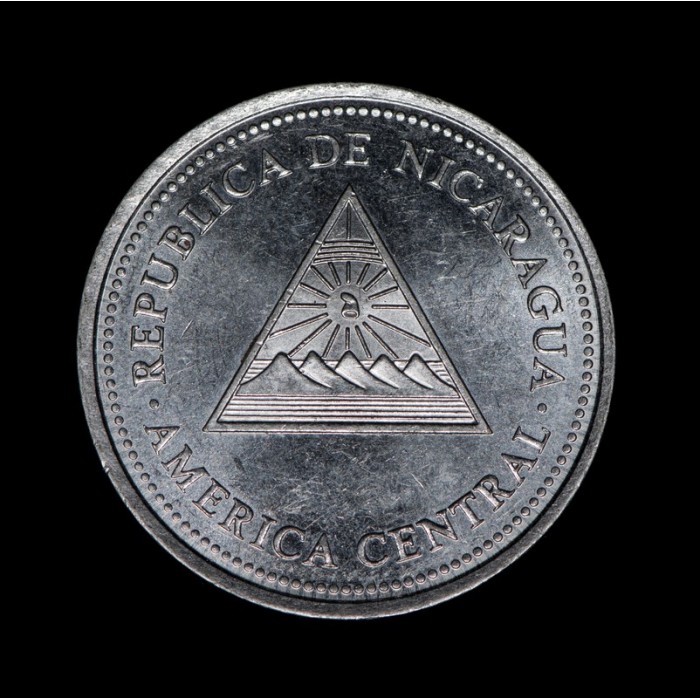 Nicaragua 50 Centavos 1997 KM88 Acero Enchapado EXC+