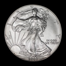 Estados Unidos 1 Dollar de Plata 2000 KM273 1 Onza Ag UNC