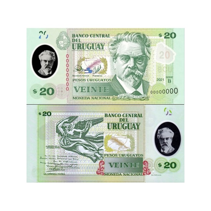 Uruguay 20 Pesos 2020 Polimero UNC