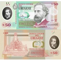 Uruguay 50 Pesos 2020 Polimero UNC