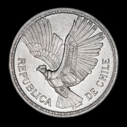 Chile 10 Pesos 1957 KM181 Aluminio UNC