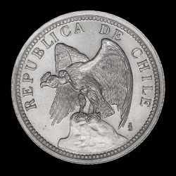 Chile 1 Peso 1933 KM176.1 CuNi UNC
