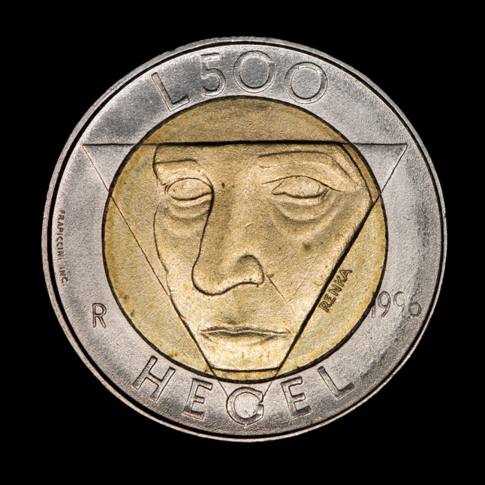 San Marino 500 Liras 1996 Hegel KM357 Bimetalica UNC