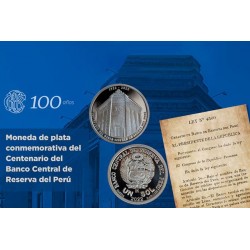 Peru 1 Sol 2022 Centenario Banco Central 1 Onza Ag UNC