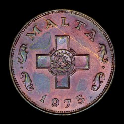 Malta 1 Cent 1975 KM8 Cobre MB+