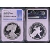 Estados Unidos 1 Dolar 2022-W PROOF American Silver Eagle Certificada NGC PF69 First Day Plata