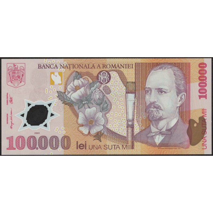 Rumania 100000 Lei 2001 P114 UNC