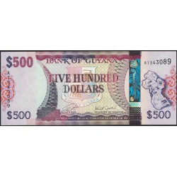 Guyana 500 Dolares 2002 P34 UNC