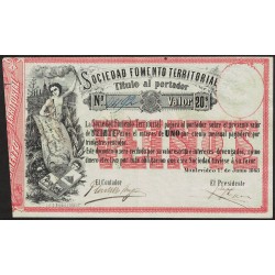Uruguay 20 Pesos 1868 PS482 EXC