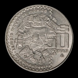 Mexico 50 Pesos 1983 Coyolxauhqui KM490 Cu-Ni EXC