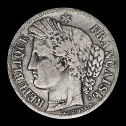France 5 Francs 1849A KM761.1 Ag B+