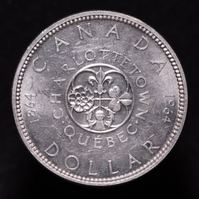 Canada 1 Dolar 1964 Charlottetown KM58 Ag EXC
