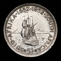 Sudafrica 5 Shillings 1952 KM41 Ag EXC