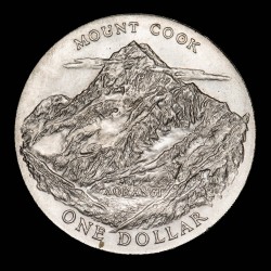 Nueva Zelanda 1 Dolar 1970 Mount Cook KM42 Cu-Ni UNC