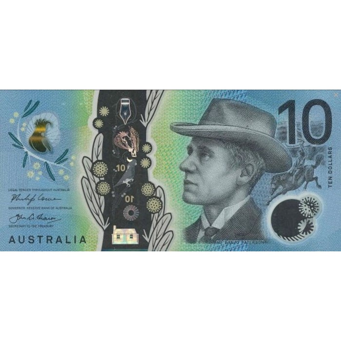 Australia 10 Dolares 2016-2021 P63a Polimero UNC