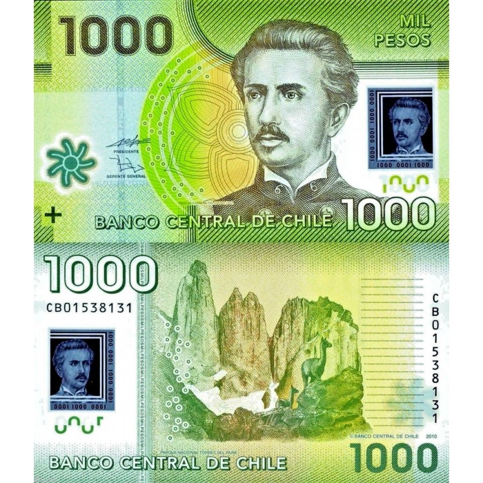 Chile 1000 Pesos 2012 P161 Polimero UNC