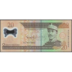 Republica Dominicana 20 Pesos Oro 2019 P182 Polimero UNC