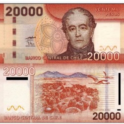 Chile 20000 Pesos 2015 P165f Andres Bello UNC