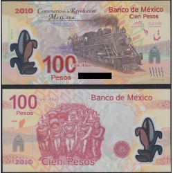 Mexico Conmemorativo 100 Pesos 2007 P128c Centenario de la Revolucion Polimero UNC