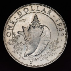 Bahamas 1 Dolar 1965 Caracol KM8 Ag UNC