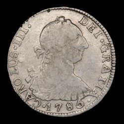 Potosi 2 Reales 1785/4 PR Carlos III CJ65.14.2 B/MB