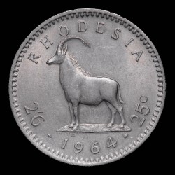 Rhodesia 25 cents 1964 KM4 CuNi UNC