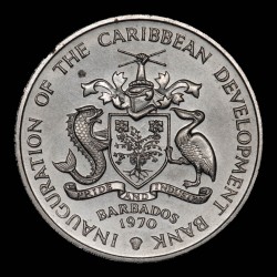 Barbados 4 Dolares 1970 FAO KMA9 Colonia Britanica CuNi UNC