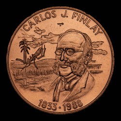 Cuba 1 Peso 1988 Carlos Finlay KM512 Cobre UNC