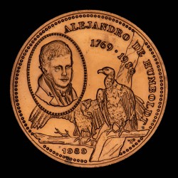 Cuba 1 Peso 1989 Humboldt KM436 Cobre UNC
