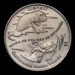 Cuba 1 Peso 2009 Manati y Gallinuela Santo Tomas KM910 Cuproniquel UNC