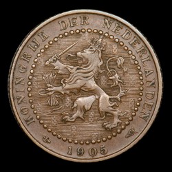 Holanda 1 Cent 1905 KM152 Bronce EXC