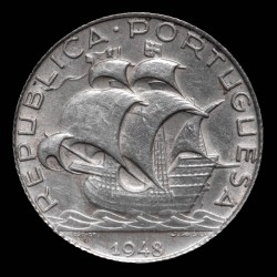 Portugal 2.50 Escudos 1948 KM580 Ag UNC
