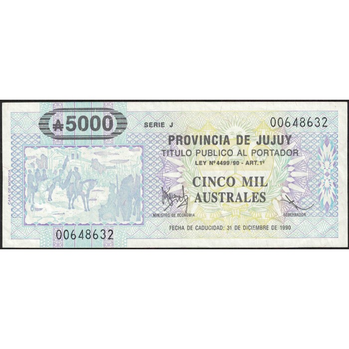C022 Bono Jujuy 5000 Australes EXC