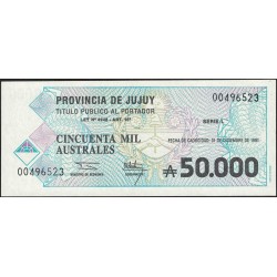 C026 Bono Jujuy 50000 Australes 1991 UNC