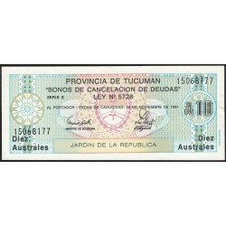 C114 Bono Tucuman 10 Australes UNC