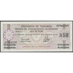 C118 Bono Tucuman 50 Australes UNC