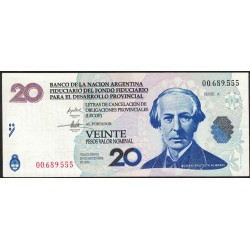 C206 Bono Lecop 20 Pesos UNC