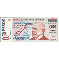 C210S Bono Provincia de Buenos Aires Patacon 50 Centavos Specimen UNC