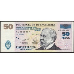 C223 Bono Provincia de Buenos Aires Patacon 50 Pesos MB