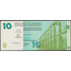 C294 Bono Provincia de Cordoba 10 Pesos LECOP MB/EXC